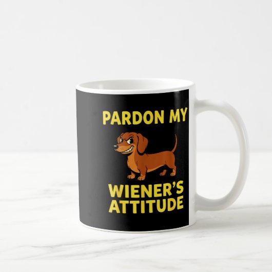 Wiener Dog Dachshund  コーヒーマグカップ (右)