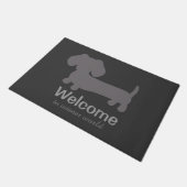 Wiener Dog World Welcome Doormatへようこそ ドアマット (アングル)