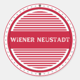Wiener Neustadt City Emblem Austrian Identity ラウンドシール
