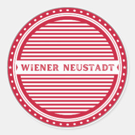 Wiener Neustadt City Pride Emblem Austria Identity ラウンドシール