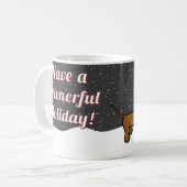 Wienerfulの休日のマグを持って下さい コーヒーマグカップ (正面左)