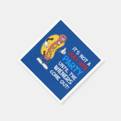 Wieners Hot Dogまで7月4日パーティーではない スタンダードカクテルナプキン (角)