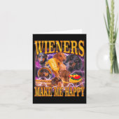 Wieners Make Me Happy Funny Dachshund Dog Lover  カード (正面)