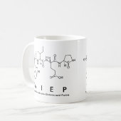 Wiepペプチド名mag コーヒーマグカップ (正面左)