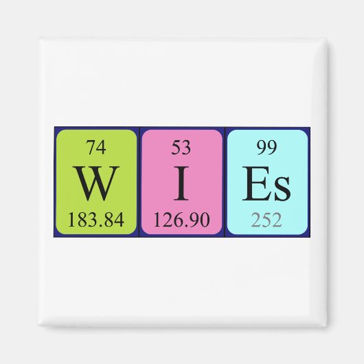 Wies周期表名マグネット マグネット (正面)