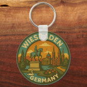 Wiesbaden Germany Landmark Art キーホルダー (裏面)