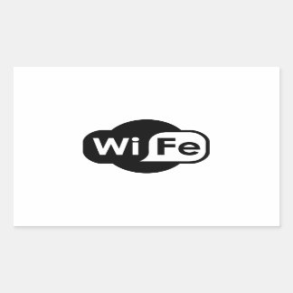 WiFeロゴバレンタインの贈り物 長方形シール