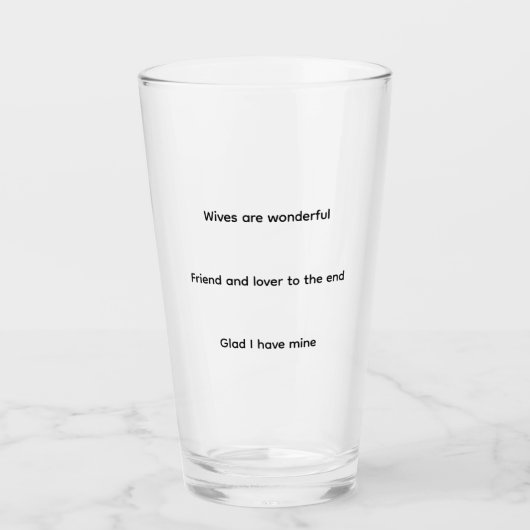 Wife タンブラーグラス (正面)