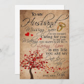 Wife Art To My Husband Missing You サンキューカード (正面/裏面)