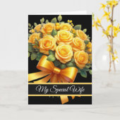 Wife Birthday Card カード (黄色い花)