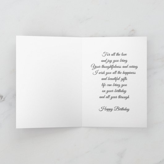 Wife Birthday Card カード (内部)