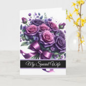Wife Birthday Card カード (黄色い花)