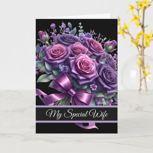 Wife Birthday Card カード (黄色い花)