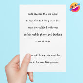 Wife Car Accident Police Funny Humor Joke Birthday シーズンカード
