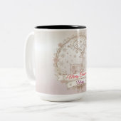Wife Christmas Mug – Personalized Reindeer ツートーンマグカップ (正面左)