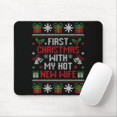 Wife Husband First Christmas Just Married Christma マウスパッド (マウス)