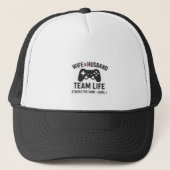 “Wife & Husband Team Life Cap – Just Married Coupl キャップ (正面)