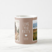 Wife I Love You Photos モダン Brown C88 & White コーヒーマグカップ (中央)