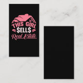 Wife Investor おもしろい Girl 実在 Estate Agent Mom 名刺 (正面/裏面)