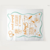 Wife is a Show Girl Bachelorette Weekend Welcome タペストリー (正面(横))