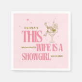 Wife is a showgirl bachelorette weekend itinerary  スタンダードカクテルナプキン (正面)