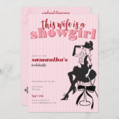 Wife Is A Showgirl Bachelorette Weekend Itinerary  招待状 (正面/裏面)