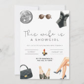 Wife is a showgirl bachelorette weekend itinerary  招待状 (正面)