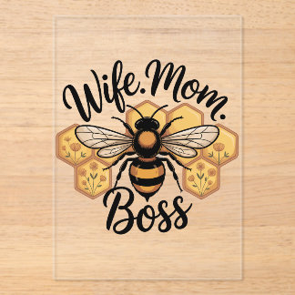 Wife. Mom. Boss アクリル招待状