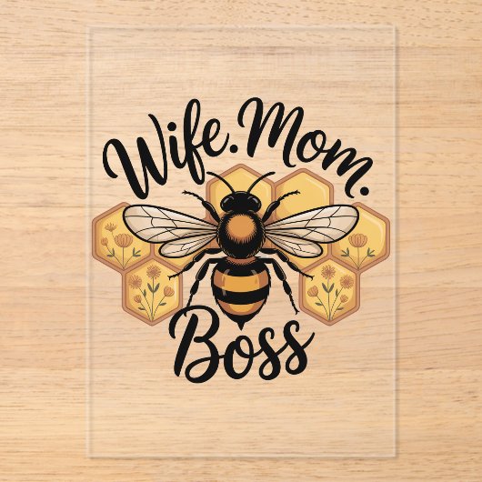 Wife. Mom. Boss アクリル招待状 (正面)