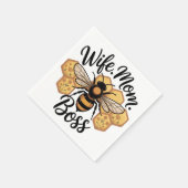 Wife. Mom. Boss スタンダードカクテルナプキン (角)