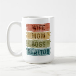 Wife Mom Boss 不動産女性向け オリジナル  コーヒーマグカップ