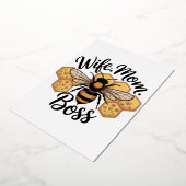 Wife. Mom. Boss 箔招待状 (回転した状態)