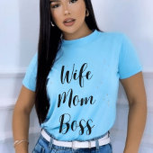 Wife mom boss t-shirt tシャツ