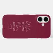 Wife & Mom Est. – シンプルなバレンタインギフト Case-Mate iPhoneケース (裏面 (横))