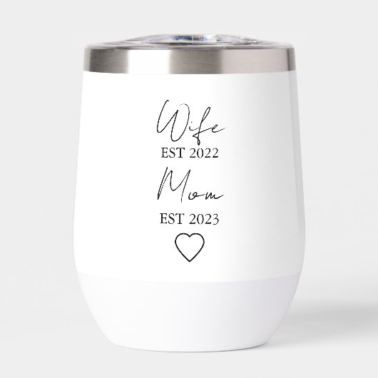 Wife & Mom Est. – Minimalist Valentine Gift (正面)