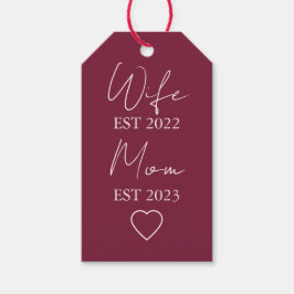 Wife & Mom Est. – Minimalist Valentine Gift ギフトタグ