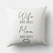 Wife & Mom Est. – Minimalist Valentine Gift クッション (裏面)