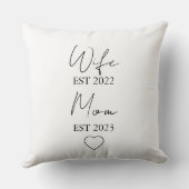 Wife & Mom Est. – Minimalist Valentine Gift クッション (裏面)