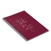 Wife & Mom Est. – Minimalist Valentine Gift ノートブック (右側)