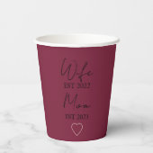 Wife & Mom Est. – Minimalist Valentine Gift 紙コップ (裏面)
