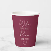 Wife & Mom Est. – Minimalist Valentine Gift 紙コップ (正面)