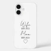 Wife & Mom Est. – Minimalist Valentine Gift Case-Mate iPhoneケース (裏面)