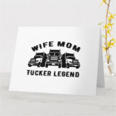 Wife Mom Trucker Legend Quotes カード (黄色い花)