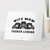 Wife Mom Trucker Legend Quotes カード (裏面)