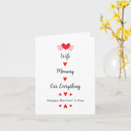 Wife Mommy Our Everything Cute Mother's day Sweet カード