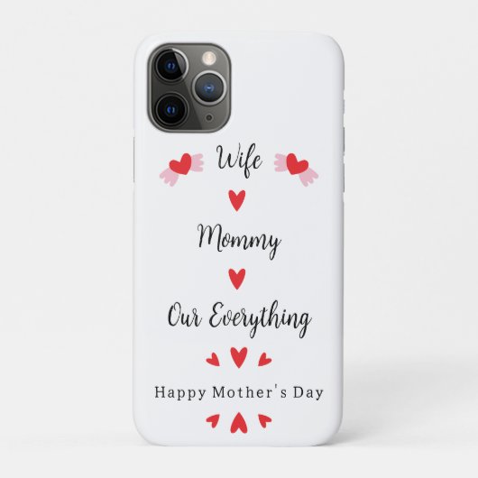 Wife Mommy Our Everything Cute Mother's day Sweet Case-Mate iPhoneケース (裏)