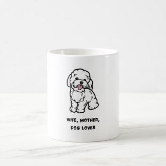 Wife, mother, dog lover コーヒーマグカップ