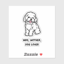 Wife, mother, dog lover シール