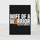 Wife Of A Warrior Orange Ribbon Rsdcrps Awareness カード (正面)
