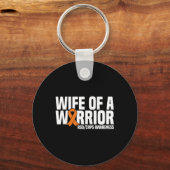 Wife Of A Warrior Orange Ribbon Rsdcrps Awareness キーホルダー (正面)